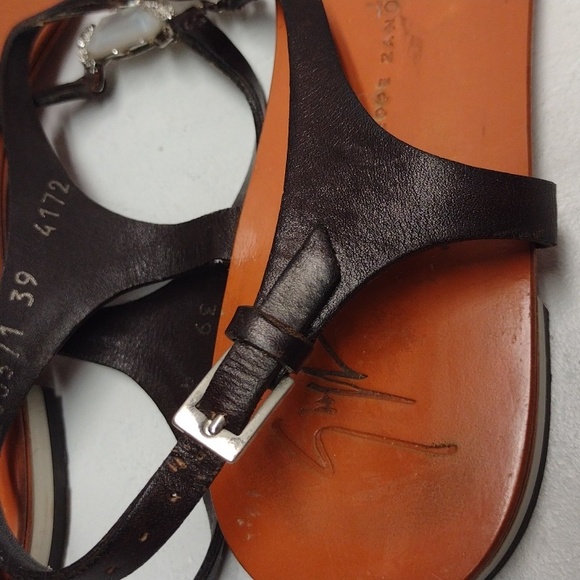 Giuseppe Zanotti Brown Sandals Size 9 Bohemian, Boho, Beach, Summer, Vacation. - Picture 14 of 16